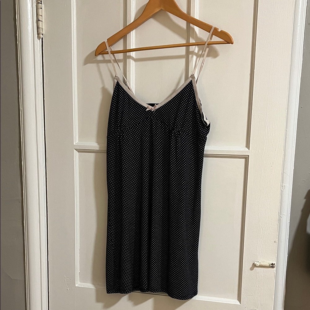 GAP Navy and White Polka Dot Cotton Slip